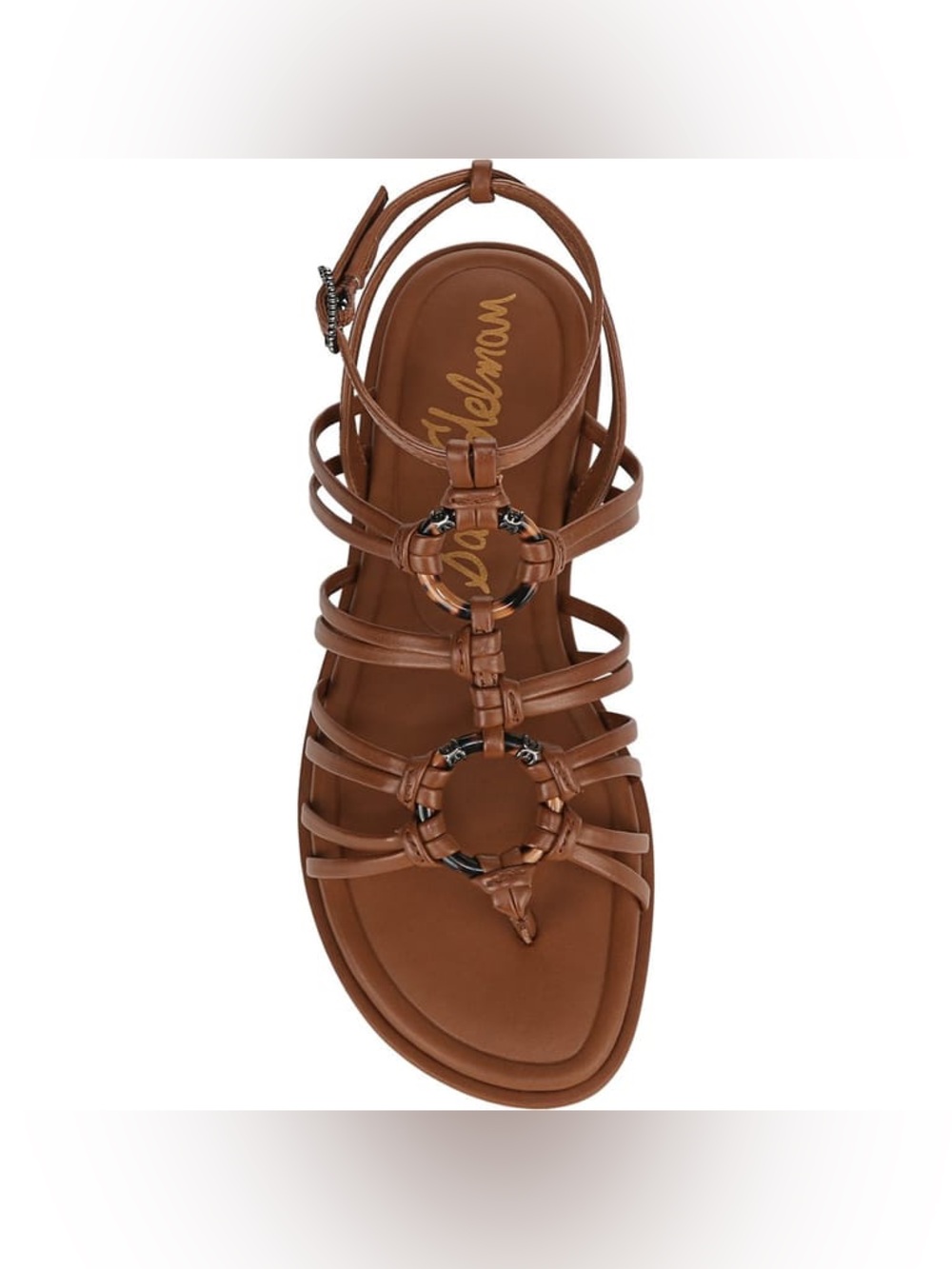 Sam Edelman Brown Strappy Ring-Accent Gladiator Sandals